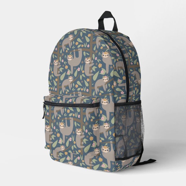 Mochila Impresa Patrón de eslora floral cúpula (Esquina derecha trasera )