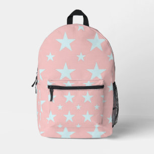 Mochila Impresa Patrón de Estrellas Azules Rosadas Constelación Pa