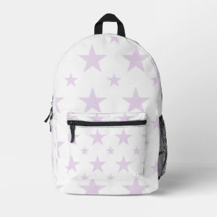 Mochila Impresa Patrón de Estrellas Purpúreas Constelación Pastel