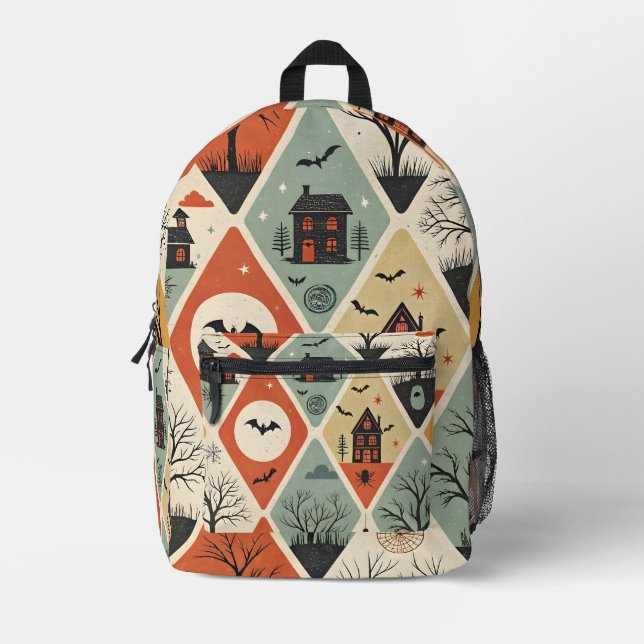Mochila Impresa Patrón de fantasma oscuro (Anverso)