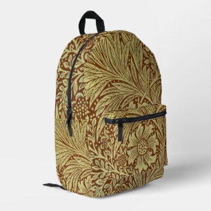 Mochila Impresa Patrón de Flor Antigua Marigold de William Morris