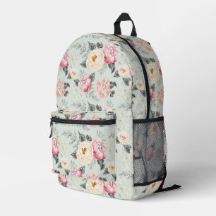 Mochila Impresa Patrón de flor del jardín rosa