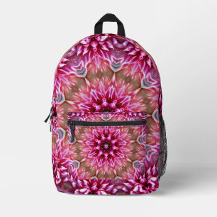 Mochila Impresa Patrón de Flor Rosa Mandala Geométrico-67545