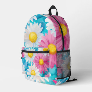 Mochila Impresa Patrón de flores atrevido y alegre