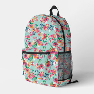 Mochila Impresa Patrón de flores pintadas
