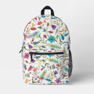 Mochila Impresa Patrón de flores silvestres