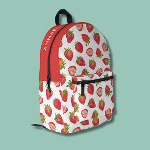 Mochila Impresa Patrón de fresa