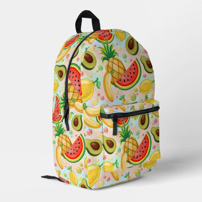 Mochila Impresa Patrón de frutas de verano fresco (Esquina izquierda trasera)