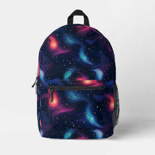 Mochila Impresa Patrón de galaxia azul oscuro