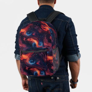 Mochila Impresa Patrón de galaxia colorido