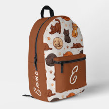 Patrón de gatos lindos con monograma personalizado