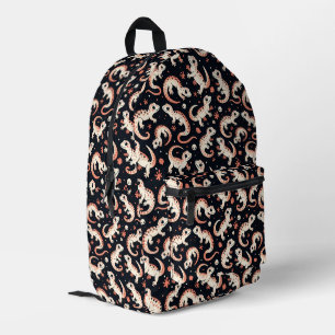 Mochila Impresa Patrón de gecko lúdico