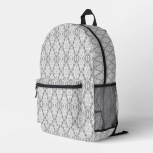 Mochila Impresa Patrón de geometría abstracta gris claro