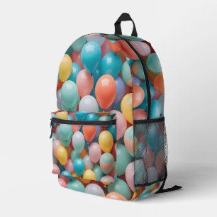 Mochila Impresa Patrón de globos de fiesta coloridos