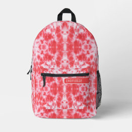 Mochila Impresa Patrón de Guay del Chibori Blanco y Rojo Girly Cor