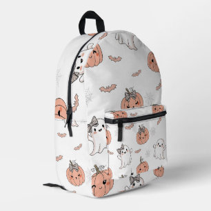 Mochila Impresa Patrón de Halloween sin foco