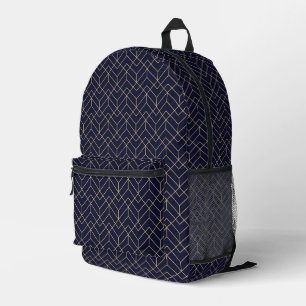 Mochila Impresa Patrón de hexágono azul