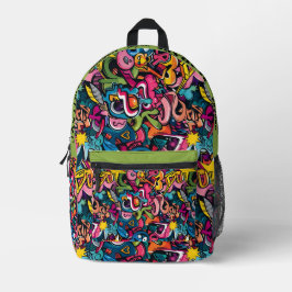 Mochila Impresa Patrón de hip hop de graffiti