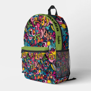 Mochila Impresa Patrón de hip hop de graffiti