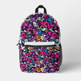 Mochila Impresa Patrón de hip hop de graffiti