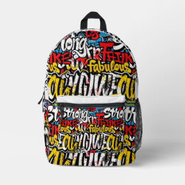 Mochila Impresa Patrón de hip hop de graffiti