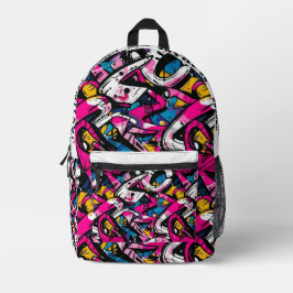 Mochila Impresa Patrón de hip hop de graffiti