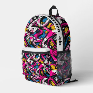 Mochila Impresa Patrón de hip hop de graffiti