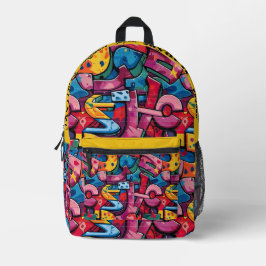 Mochila Impresa Patrón de hip hop de graffiti
