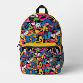 Mochila Impresa Patrón de hip hop de graffiti