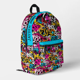 Mochila Impresa Patrón de hip hop de graffiti
