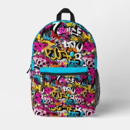 Mochila Impresa Patrón de hip hop de graffiti