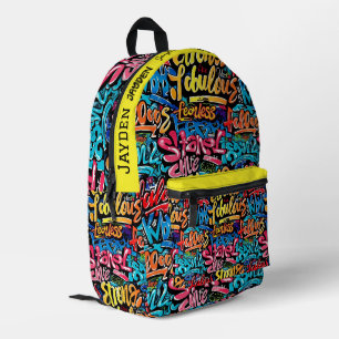 Mochila Impresa Patrón de hip hop de graffiti