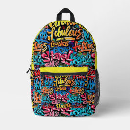 Mochila Impresa Patrón de hip hop de graffiti