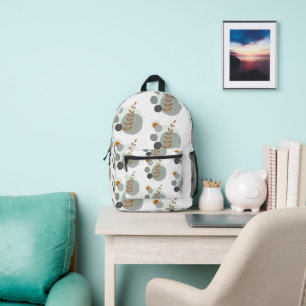 Mochila Impresa Patrón de hoja retro