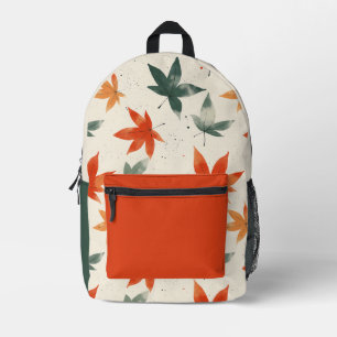 Mochila Impresa Patrón de hojas otoñales