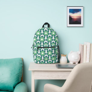 Mochila Impresa Patrón De Hojas, Patrón De Hojas, Hojas Verdes