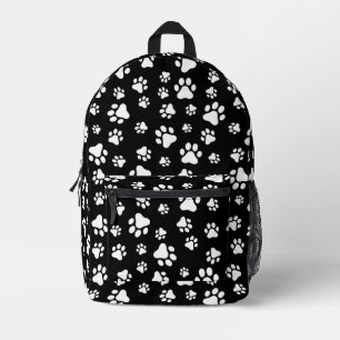 Mochila Impresa Patrón de hojas, pinturas, negro y blanco