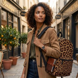 Mochila Impresa Patrón de impresión de leopardo