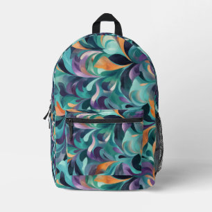 Mochila Impresa Patrón de inspiración Paisley-abstracta vibrante