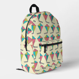 Mochila Impresa Patrón de Kite Retro