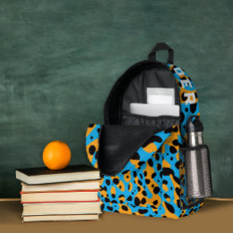 Mochila Impresa Patrón de leopardo colorido de moda y nombre