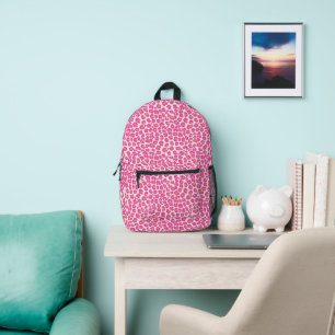 Mochila Impresa Patrón de Leopardo de oro rosado caliente