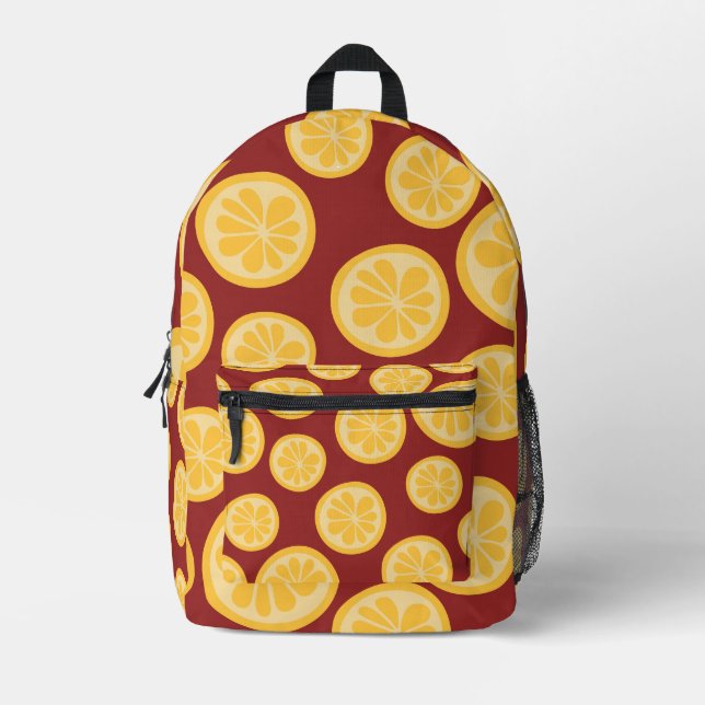 Mochila Impresa patrón de limón (Anverso)