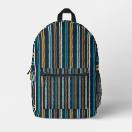 Mochila Impresa patrón de líneas verticales abstractas