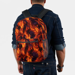 Mochila Impresa Patrón de llamas