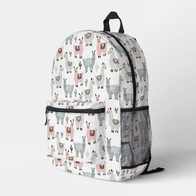 Mochila Impresa Patrón de Llamas Sonrientes (Esquina derecha trasera )