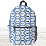 Mochila Impresa Patrón de logotipo de promoción de negocios Azul<br><div class="desc">Añade tu propio logotipo a este diseño. Minimalista y profesional. Ideal para un producto promocional para sus empleados,  personal,  clientes y clientes. Ideal para ferias,  viajes,  eventos corporativos o deportivos y regalos. Para ver otras versiones,  vea la colección.</div>