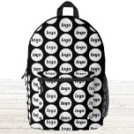 Mochila Impresa Patrón de logotipos de promoción de negocios negro<br><div class="desc">Añade tu propio logotipo a este diseño. Minimalista y profesional. Ideal para un producto promocional para sus empleados,  personal,  clientes y clientes. Ideal para ferias,  viajes,  eventos corporativos o deportivos y regalos. Para ver otras versiones,  vea la colección.</div>
