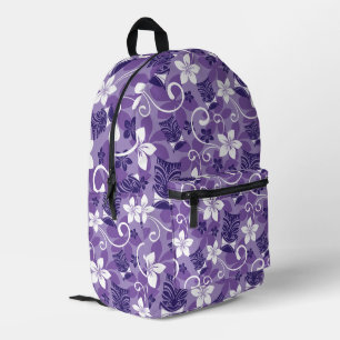 MOCHILA IMPRESA PATRÓN DE LUAU TIKI (PURPLE)