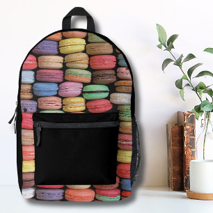 Mochila Impresa Patrón de Macaron francés colorido